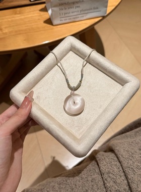 天然冰种平安扣项链玉坠编织女生简约中国风新中式合集