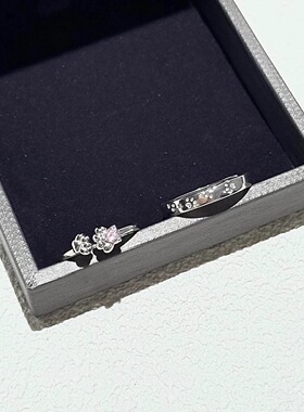 心印萌爪情侣戒指女ins小众气质简约新款闺蜜指环轻奢情侣异地恋