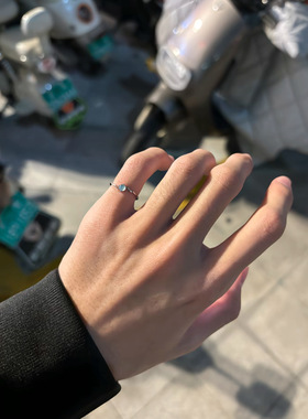 日进斗金戒指日进斗银翡月小灵蛇戒指尾戒活口可调节