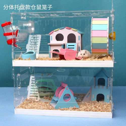 Клетка Hamster norchen с подносом прозрачного акрилового золотых медведей медведи, один двойной трехслойный слой укладки клетки с свиданием слепых