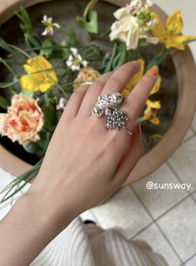sunsway女合金ins开口戒指