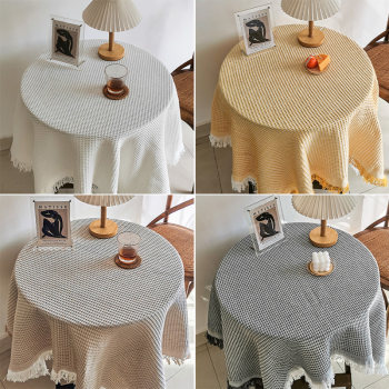 Lace tablecloth ສີຂາວໃນຕາຕະລາງ dressing ແບບ Nordic ຮູບງ່າຍດາຍທີ່ກິນຝຣັ່ງຕະຫຼອດ tablecloth ຝ້າຍແລະ linen ຕາຕະລາງ dessert