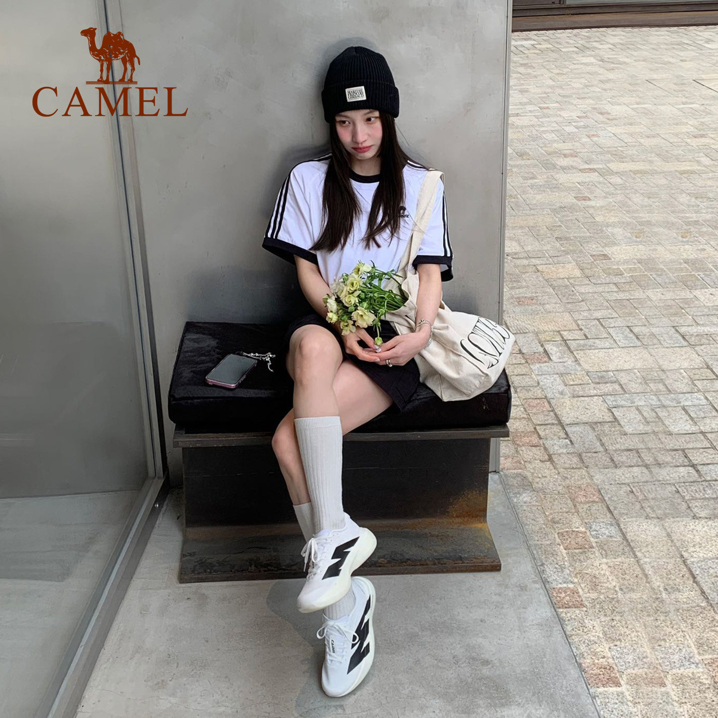 骆驼碳5K户外厚底慢跑鞋女鞋时尚百搭网面透气缓震轻量休闲运动鞋