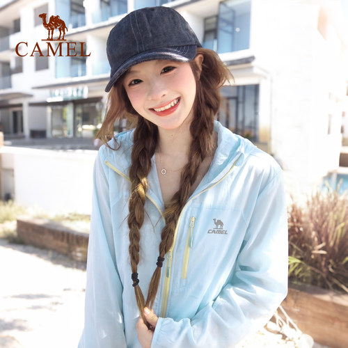 骆驼雪山壳防晒衣女新款冰感透气薄外套户外运动服黑色风衣夹克男 - 图0