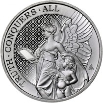 Futures St Helena 2022 Queens Virtue Series 2 Truth Goddess 1 oz Pump Silver coin