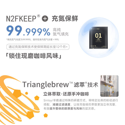 Sinloy/辛鹿 挂耳咖啡  咖啡自由量贩组合装 新鲜烘焙100杯 - 图0