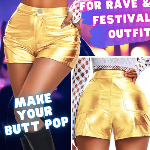 Shiny shorts, tight fitting party costume women's pants girl - 图2