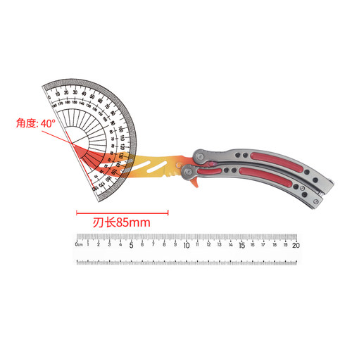 未开刃csgo周边蝴蝶刀爪子刀训练刀折叠刀甩刀练习刀全钢甩手耍刀 - 图2