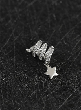 925纯银圆珠爱心抽拉式缎带星星吊坠项链女高级感轻奢小众45cm