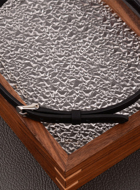 小芊s925纯银黑色皮绳皮带扣手链项链女轻奢小众精致2024年新款