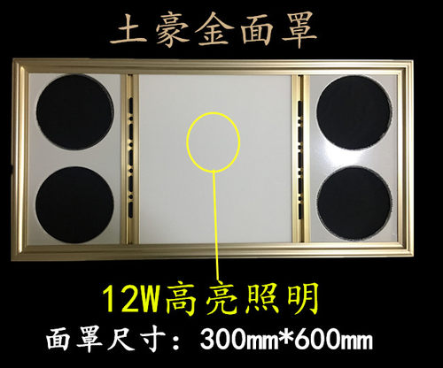 集成吊顶300*600灯暖浴霸 金属铝面罩 面板 LED照明 磨砂灯罩配件 - 图1