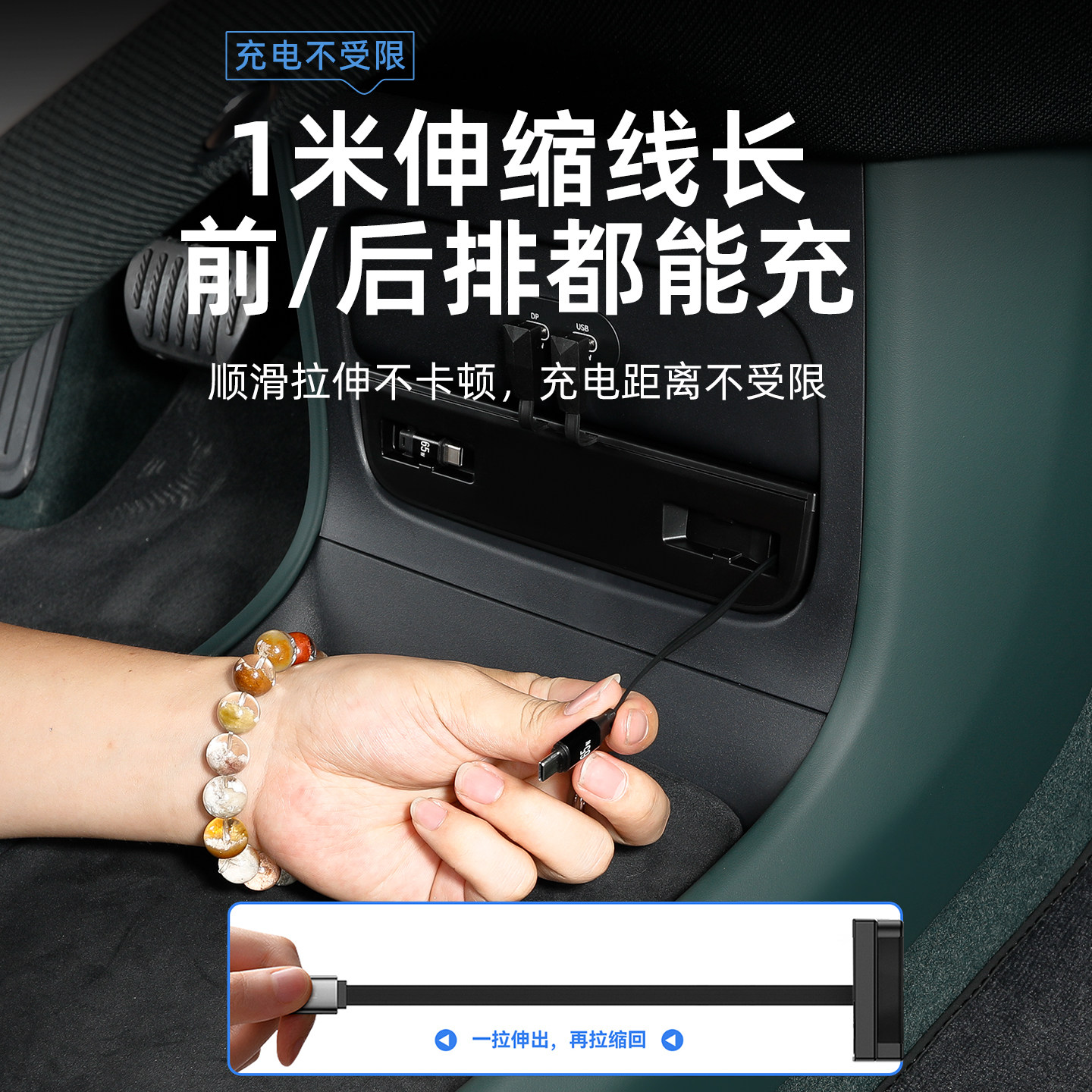 适用于小米YU7中控下拓展坞车载快充点烟器转换USB-TypeC扩展配件,淘宝优惠券,粉丝福利购,淘宝优惠卷