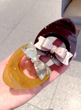 醋酸蝴蝶结鲨鱼夹后脑勺盘发