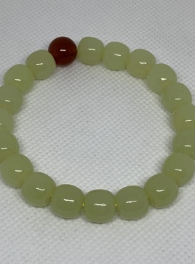 黄口料老型珠和田玉新疆送证书