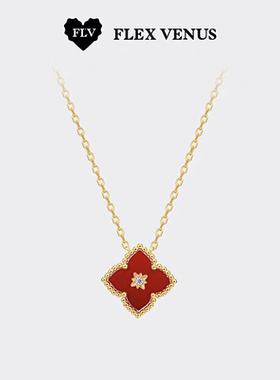【新品】FLV朱红项链/手链/耳钉轻奢时尚百搭通勤饰品女生日礼物