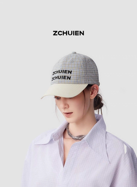 ZCHUIEN学院风刺绣棒球帽女