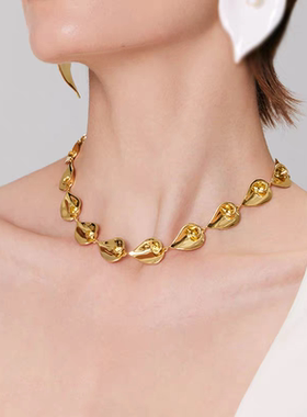 daartemis达弥马蹄莲花瓣项链女款高级感轻奢小众精致百搭项链