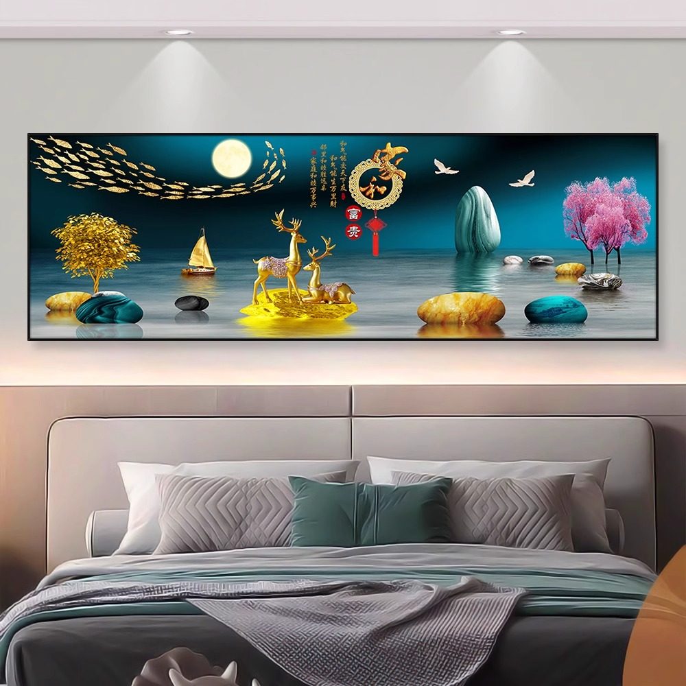 3d现代装饰画卧室床头画沙发客厅背景墙贴画餐厅茶室酒店自粘壁画,淘宝优惠券,粉丝福利购,淘宝优惠卷