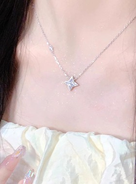 纯银光芒项链新款女轻奢小众