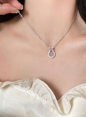 在逃公主纯银白玉髓项链送女友