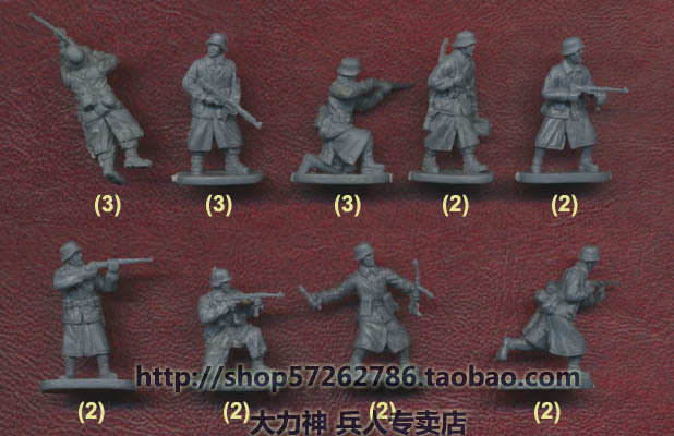 凯撒Caesar 1/72迷你兵人模型 HB02 二战德军（阿登战役1944）