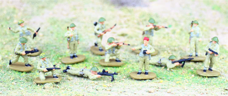 【大力神专卖店】凯撒Caesar二战1:72迷你兵人模型H055英军步兵团-图1