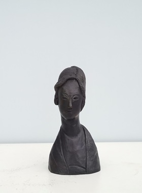 五圆原创黄铜人物雕塑《珍妮》莫迪里阿尼灵感创意艺术限量摆件