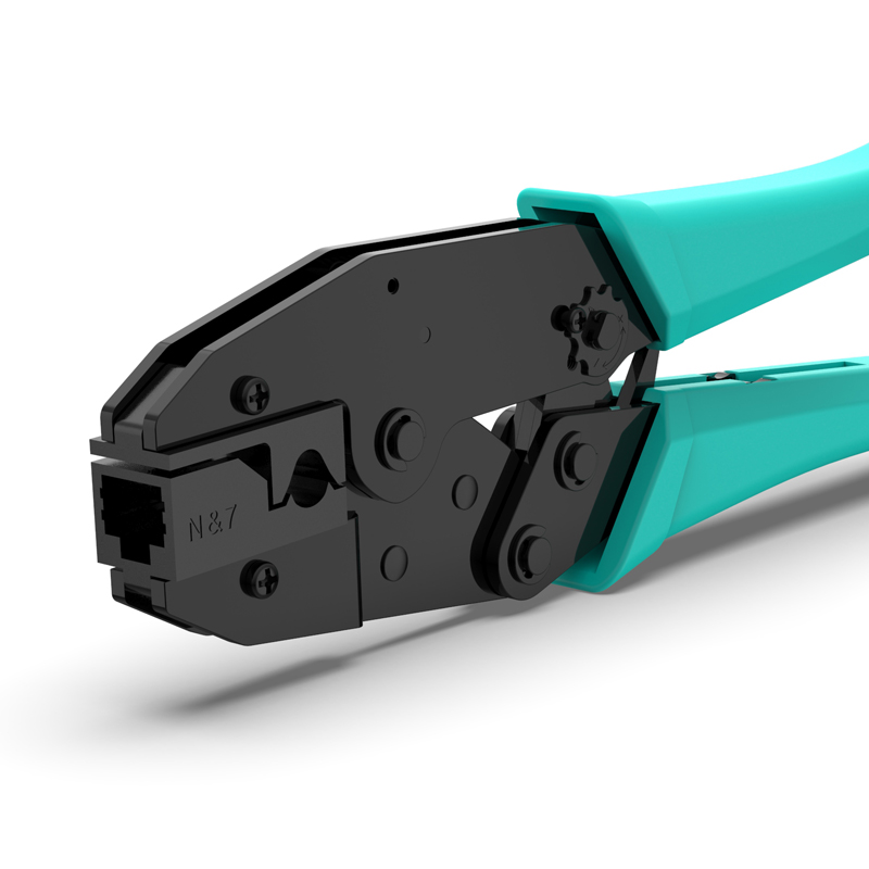 杭龙鑫七类水晶头网线钳超6六CAT7类带燕尾夹屏蔽水晶头专用压线钳 - 图0