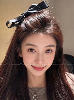 大号蝴蝶结倒插梳发夹女刘海发卡
