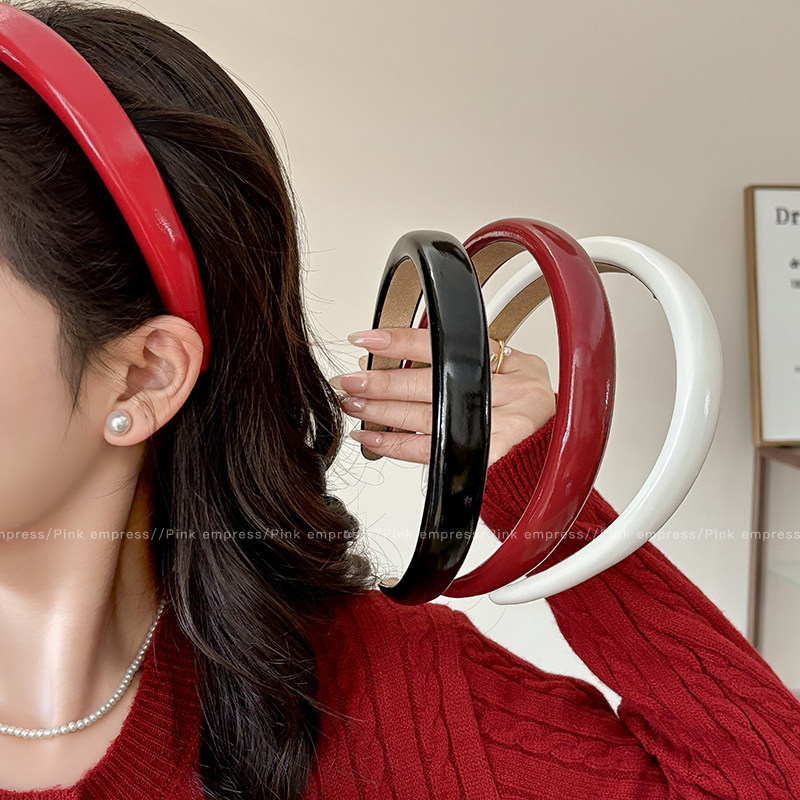 复古港风安可拉红发箍女2025新款高级感洋气时尚宽边头箍发卡女款,淘宝优惠券,粉丝福利购,淘宝优惠卷
