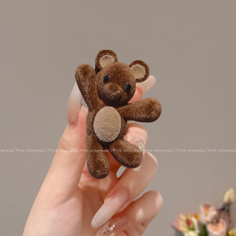 可爱小熊发夹边夹女精致小夹子发卡刘海侧边碎发鸭嘴夹一字夹头饰,淘宝优惠券,粉丝福利购,淘宝优惠卷