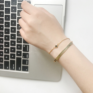 简约双层弯管手链手镯首