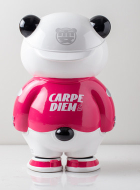 35cm高原创耍嘟嘟熊猫盲盒玻璃钢材质