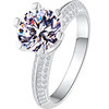 Moissanite diamond carat wedding ring with certificate