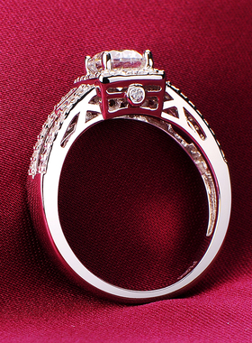 美国正品戒指仿真珠宝带证书色女