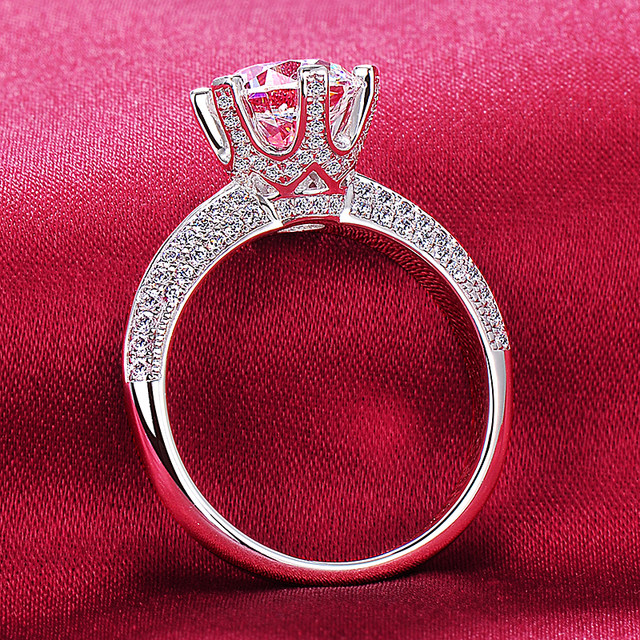 Moissanite diamond carat wedding ring PT0 with certificate