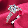 Moissanite diamond carat wedding ring with certificate