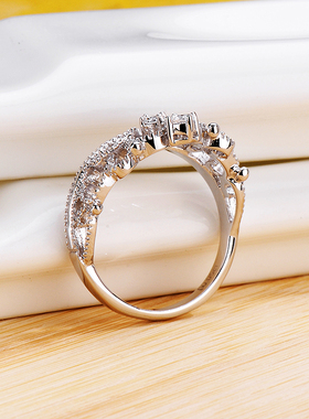 印950钻戒珠宝饰品女戒指环原创