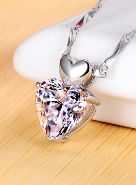 玫瑰金色钻石吊坠珠宝饰品女