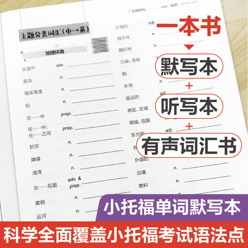 3本正版 新版 小托福备考用书 TOEFL Junior语法必备+词汇必备+单词默写本 附赠外教讲解视频 小托福考试教材 初中托福考试资料书 - 图1