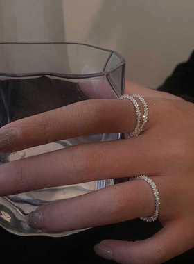 戒指S925银波光韩版气质