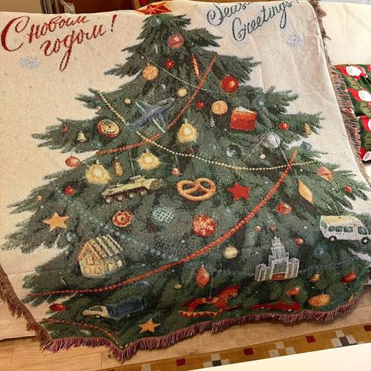 Christmas sofa towel holiday decoration tapestry