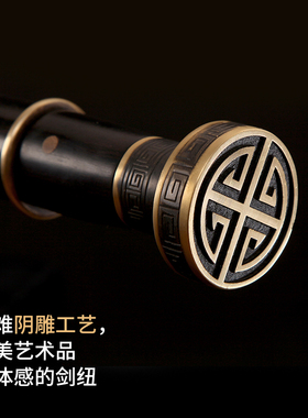 汉王剑秦王剑手工锻打花纹钢宝剑