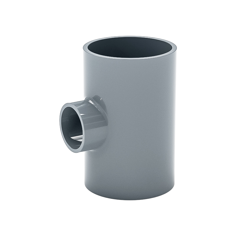 PVC异径三通塑料管材大小孔给水排水管件配件转DN50 63 75 90 110 - 图3