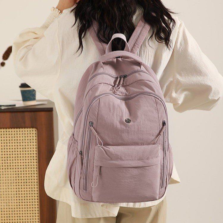 百搭轻便尼龙布防水女士妈妈通勤旅行双肩包大容量学生上课背包女,淘宝优惠券,粉丝福利购,淘宝优惠卷