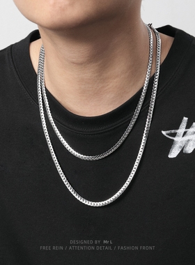 GD权志龙18K金短款压花纹锁骨链