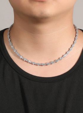 欧美个性嘻哈锆石网球链