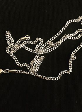 hiphop钛钢古巴单链子锁骨链