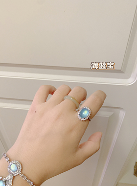 天然水晶手链吊坠海蓝宝粉玉髓草莓晶送女友闺蜜