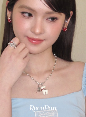 明星同款幸运祝福小鹿珐琅项链